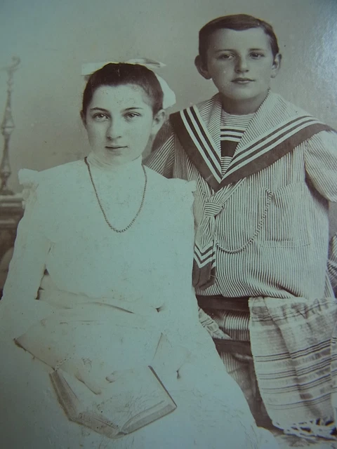 Cab-Foto Berlín Spandau 1903: Hermanos Gertrud & Helmut Oehmke