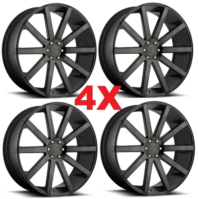 Dub Shot Calla Matte Black Dark Tint Wheels Rims S121260084+20