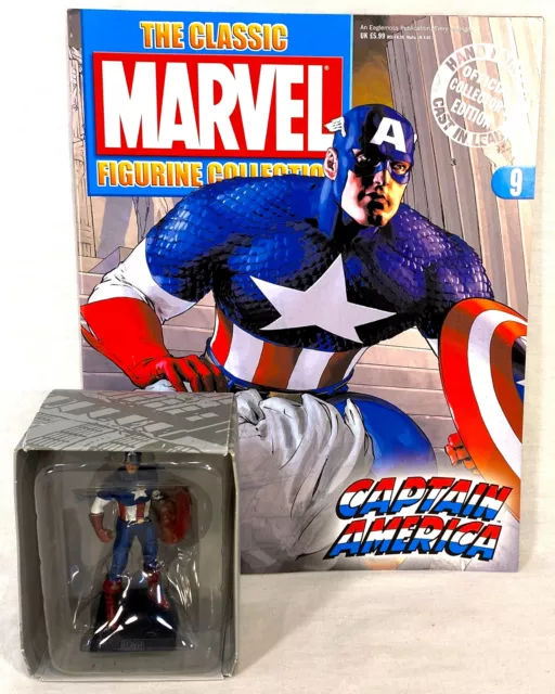 Eaglemoss Classic MARVEL Figurine Collection Magazine#9 CAPTAIN AMERICA Figure