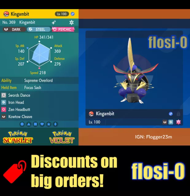 KINGAMBIT Shiny 6IV / Pokemon Scarlet and Violet / Competitive -  Israel