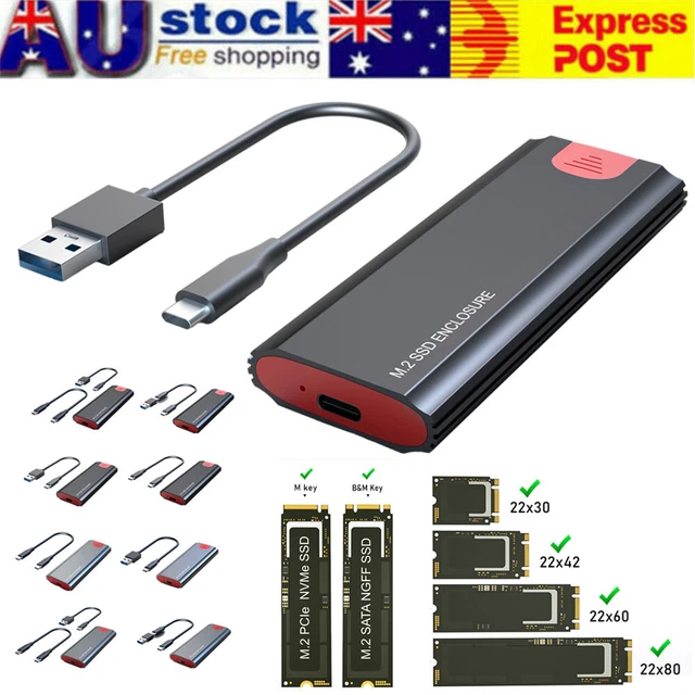 M.2 NVMe SSD Enclosure Case USB3.1 Gen2 HDD Box External M2 Adapter Hard Drive