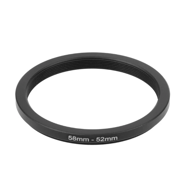 Anelli step down in metallo 58 mm a 52 mm adattatore obiettivo filtro fotocamera accessorio strumento nuovo