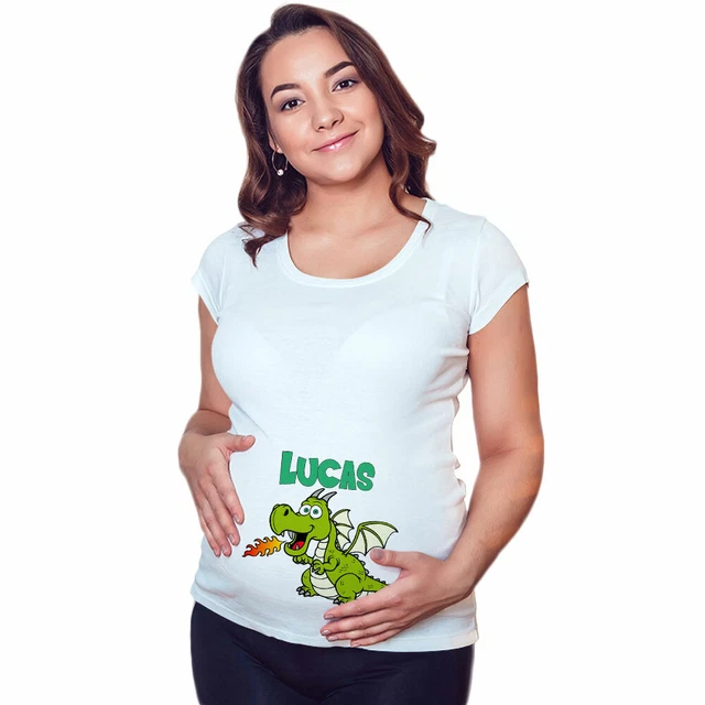 Maglia Premaman Bimbo - Bimba Che Esce Dalla Tasca Con Cappello Di Babbo Natale Buon Natale Natale