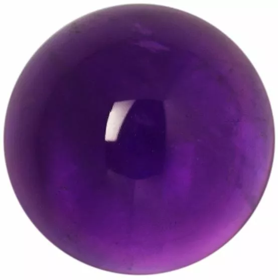 Natural Extra Fine Deep Purple Amethyst - Round Cabochon - Zambia - AAA+ Grade