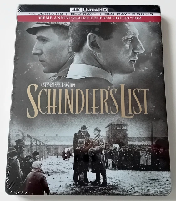 LA LISTE DE SCHINDLER STEELBOOK 4K UHD Bluray NEUF FR 30e Anniv