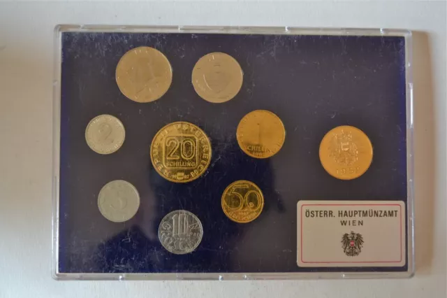ÖSTERREICH  ❖  KMS 1982 PP  ▪︎  Plastik-Blister verkratzt, Münzen 1A 2