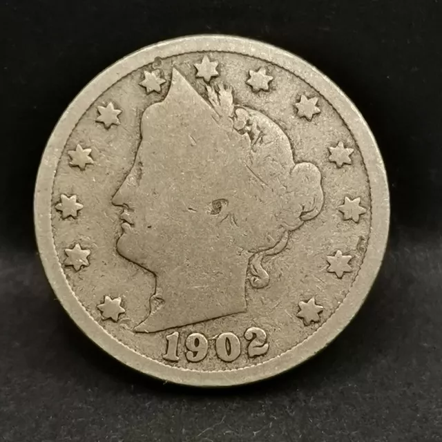 5 Cents Liberty Nickel Avec Cents 1902 Usa