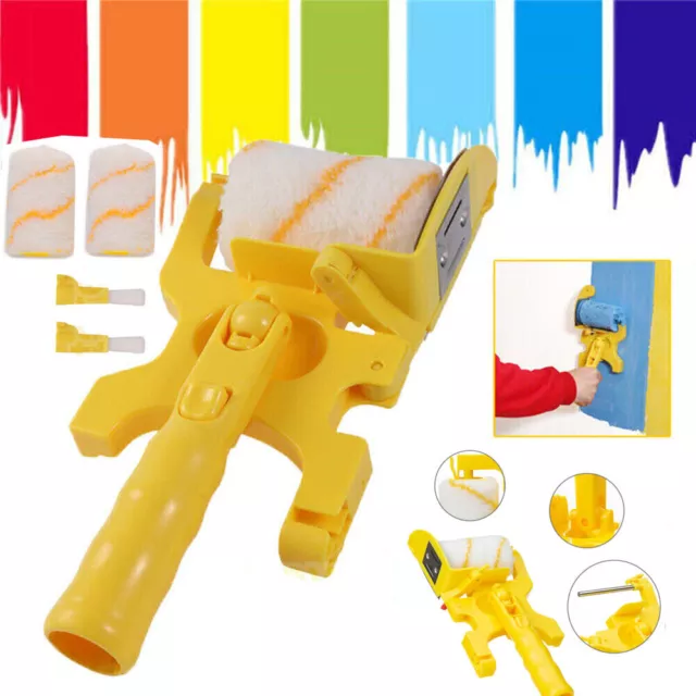 Multifunctional Clean-Cut Paint Edger Roller Brush Safe Tool for Wall Ceiling US