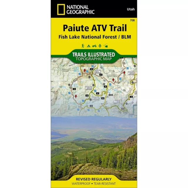 National Geographic Paiute ATV Trail Trails Illustrated Topo Map #708 - Utah