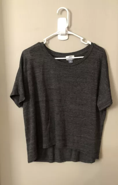 Old Navy Gray Boxy Fit Oversized Heather Gray T-Shirt Women’s Sz XS