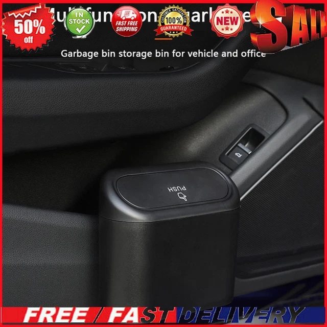 Car Trash Can Bin Hanging Vehicle Garbage Storage Box Auto Waste Organizers