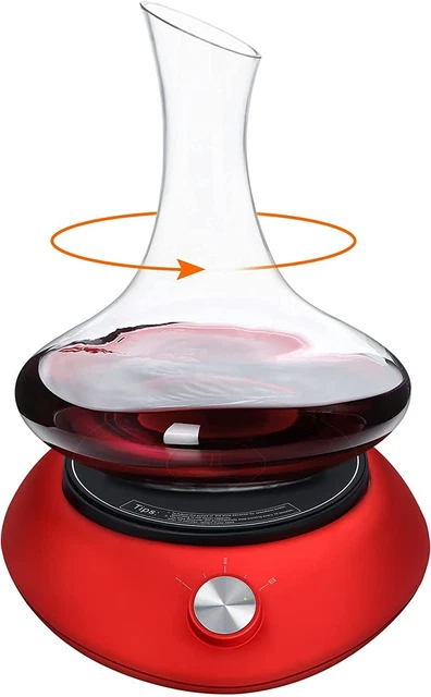 Decantador de vino eléctrico, juego de aireador de vino inteligente, dispensador giratorio de despertador de vino