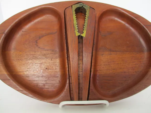 Vintage MCM DIGSMED 1964 Denmark Teak Nut Tray & Nut Cracker