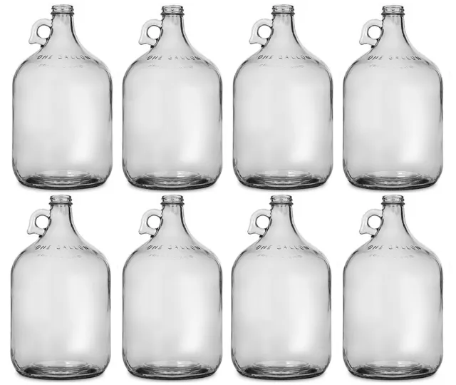 Glass Jug, 1 gallon (Pack of 8) Fermentor / Carboy