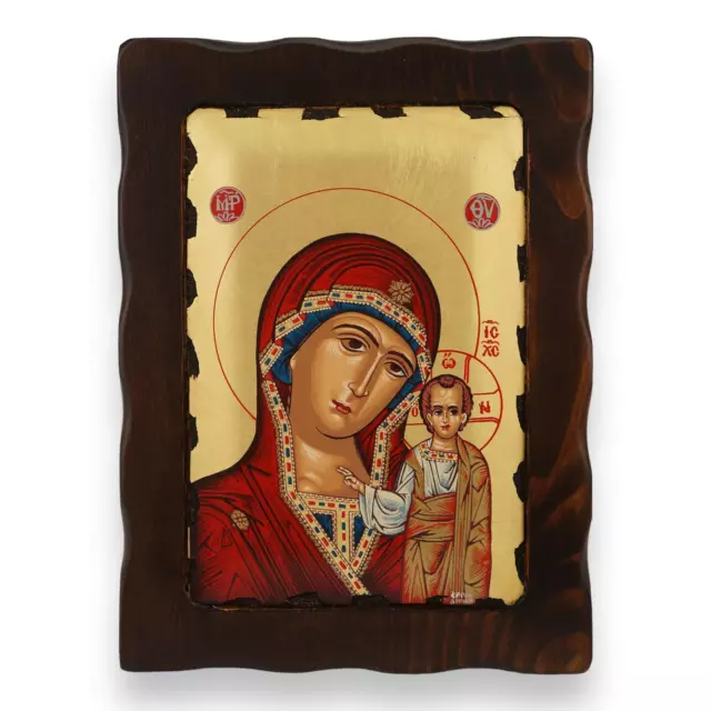 Theotokos of Kazan Icon - Handmade Greek Orthodox Byzantine Icon