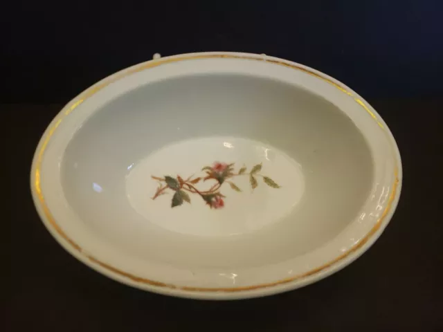 10-3/8" Oval Serving Bowl Haviland & Co. Limoges MOSS ROSE c.1880's (H & Co L)