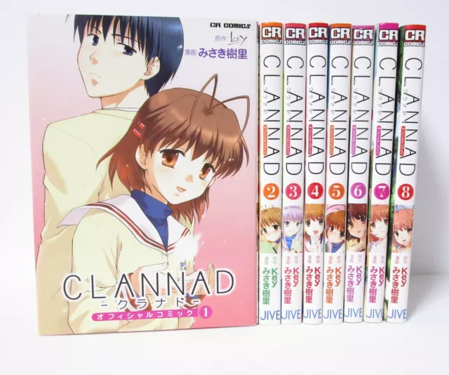 CLANNAD Official Comic Manga Complete Set 1-8 Key Juri Misaki Japan Book JV
