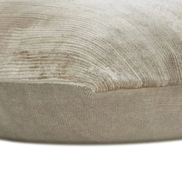 Taupe Corduroy & Velvet 12"x16" Lumbar Pillow Cover - Corduroy Split Taupe