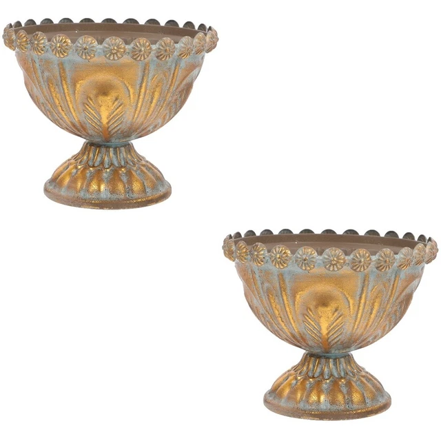 2x Flower Pots Creative Plant Bucket Classic Urn Planter