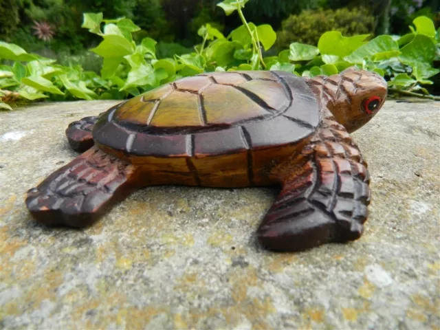 Wooden Turtle Carving - Large Hand Carved Turtle 3