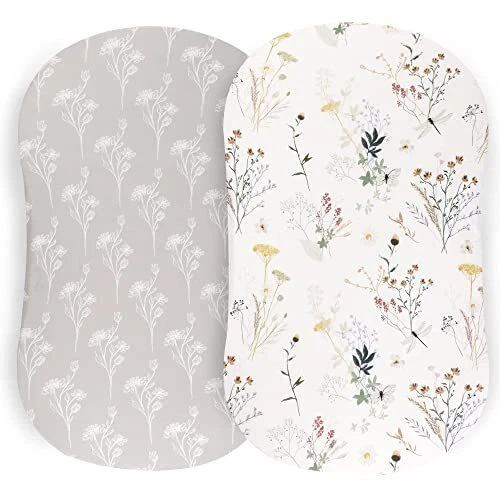 Pobibaby - 2 Pack Premium Bassinet Sheets for Standard Bassinets - Ultra-Soft...