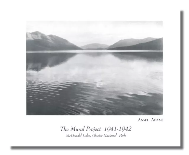 Ansel Adams B/W Photo McDonald Lake Glacier Park 1 Wall Picture 8x10 Art Print