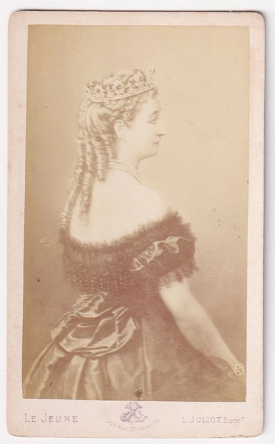 Tirage Albuminé Vintage - Impératrice Eugénie De Montijo - Vers 1870 - Format 6,5x10,5 Cm - Original