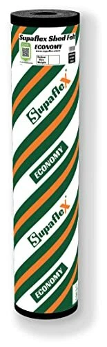 Supaflex Economy Grade Shed Roofing Roof Felt Bitumen Black or Green Free Nails