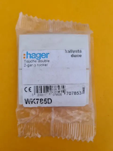 Hager WK785D - KALLYSTA - Doigt Enjoliveur Interrupteur Touche DOUBLE Dune