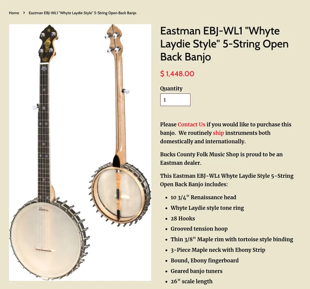 EASTMAN EBJ WL1 WHYTE versorgt LAYDIE