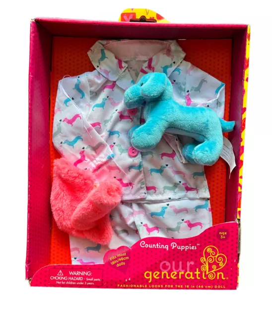 NEW OUR GENERATION Counting Puppies Pajama Outfit for 18 Dolls 12.99 PicClick