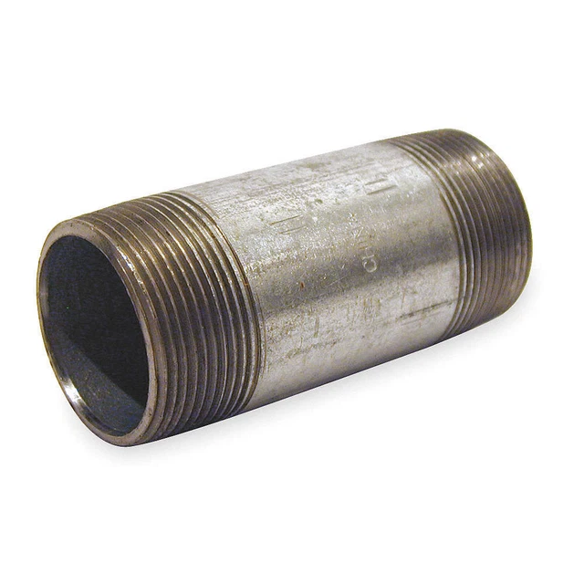 BECK 0331039404 Pipe Nipple,2".,8".,Galvanized Steel