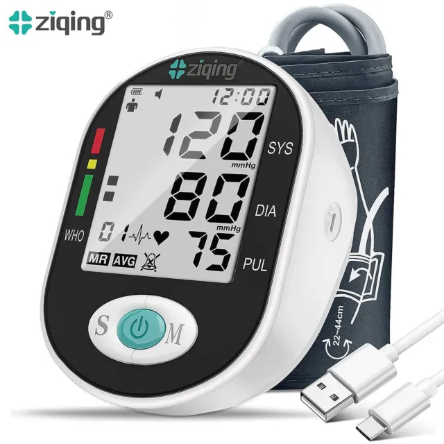 Digital Automatic Blood Pressure Monitor Upper Arm Smart BP Machine Large Cuff