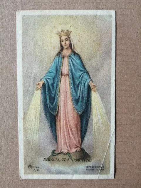 Immacolata, Holy Card AR Dep. Z/77