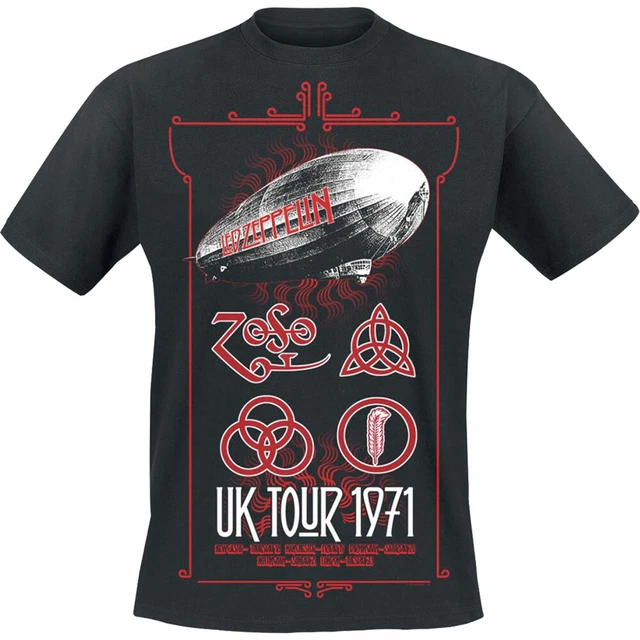 LED ZEPPELIN UK Tour '71 Ufficiale Merce T-Shirt M/L/XL Nuovo EUR 23,67