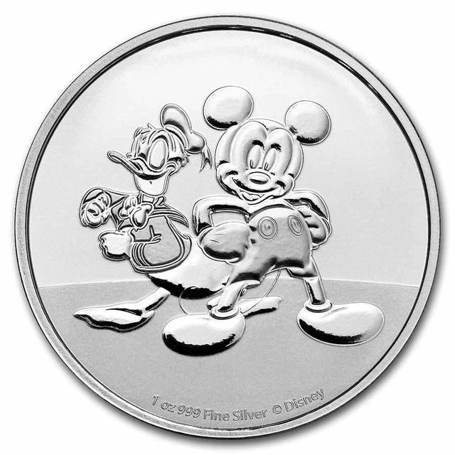2023 Niue 1 oz Silver $2 Disney Mickey & Donald BU - SKU#263518