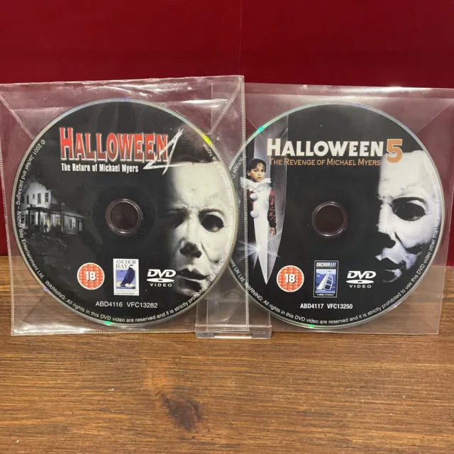 Halloween 4 & 5 The Return of Michael Myers DVDs X2 DISC ONLY