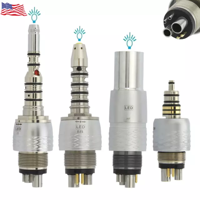 COXO Dental LED Optic Coupling 6Hole Fit High Speed Hanpiece KAVO/NSK/Sirona R/F