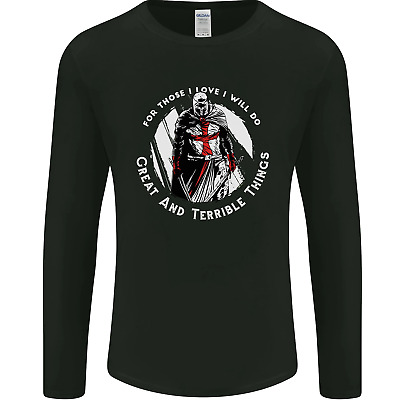 Knights Templar St Georges Fathers Day Mens Long Sleeve T-Shirt