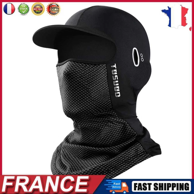 Motorcycle Balaclava Full Face Mask Cycling Sunscreen Headgear (Black) fr