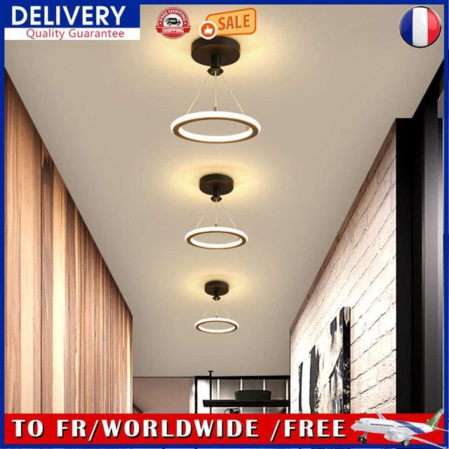 LED Chandelier Lights Indoor Lighting Ceiling Lamp for Aisle Corridor (Black)