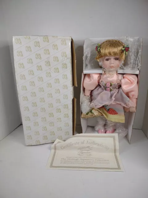 Heritage Signature Collection Porcelain Collector Doll Strawberry w/ COA NRFB