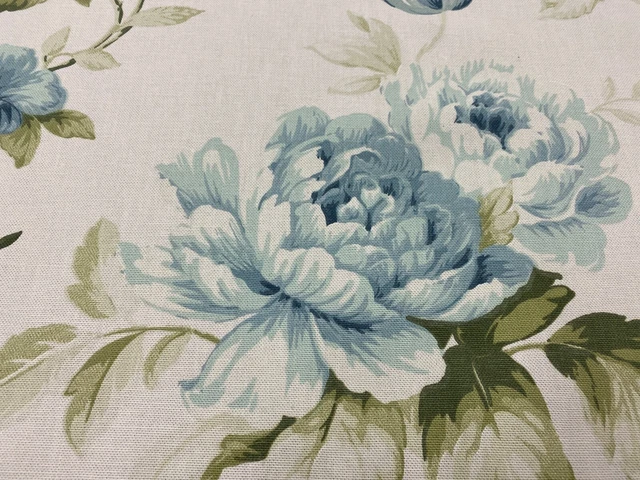 Harriet Cottage roseblau grün Baumwolle 140 cm breit Vorhang/Bastelstoff 6