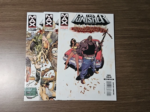 The Punisher Presents Barracuda Lot of 3 #1,2,3 of 5 Marvel (2007) Max Comics