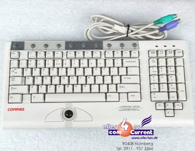 Compaq Keyboard Trackball For Cash Point O.Server Tower 164989-B31 KB-9968