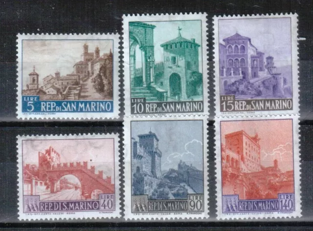 San Marino 1966 856-61 Paisajes De San Marino