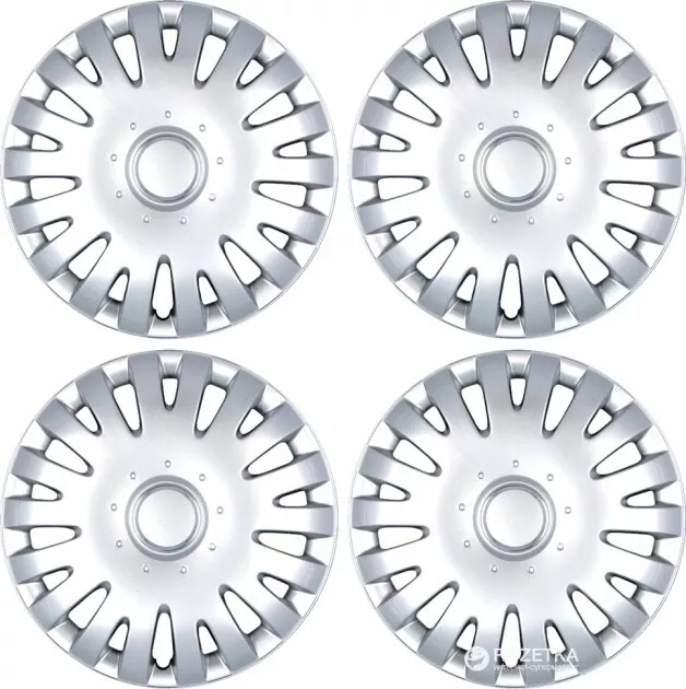 4 X Wheel Trims Hub Caps Wheel Covers To Fit Nissan Micra 13" R13 Silver