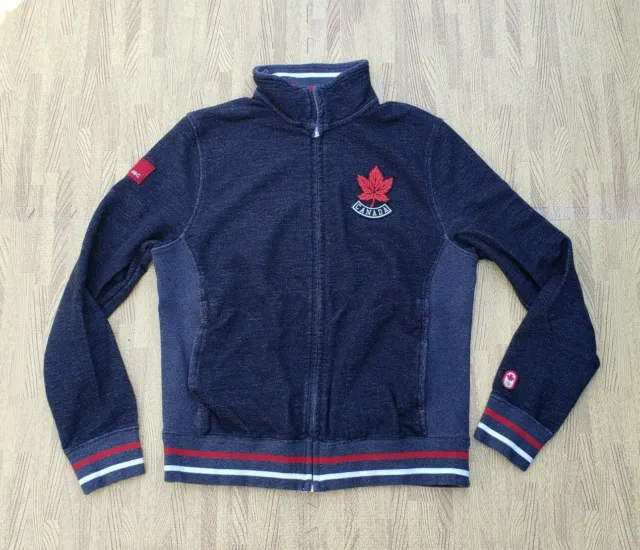 Canada Hudson Bay Co. Full Zip Gray Jacket ~ Men's Medium M ~ Olympics Team
