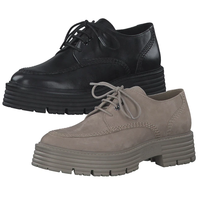 MARCO TOZZI Femmes Chaussure Lacets de Bulky Semelle Profil Cuir 2-23742-29