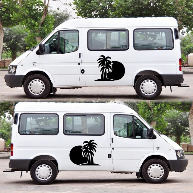 Tropis Decal Car Palm Tree Art Bumper Vinyl Stiker Film Self Adhesive Decoration